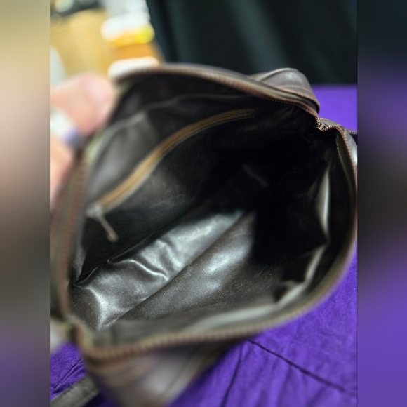 EUC AUTHENTIC VINTAGE CELINE BROWN SUEDE LEATHER SHOULDER BAG - Picture 7 of 9